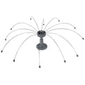 Gray bird deterrent spider with multiple long legs and central base