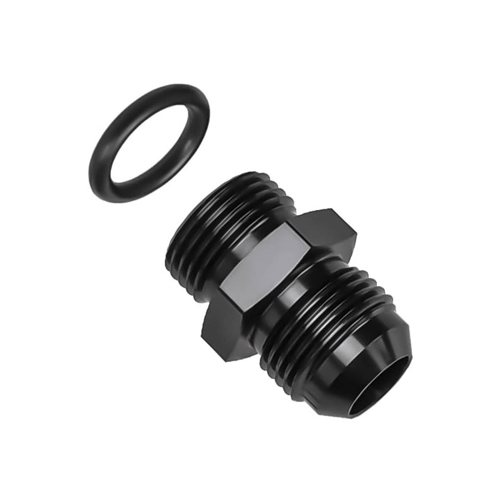 Black ORB adapter fitting with separate rubber O-ring
