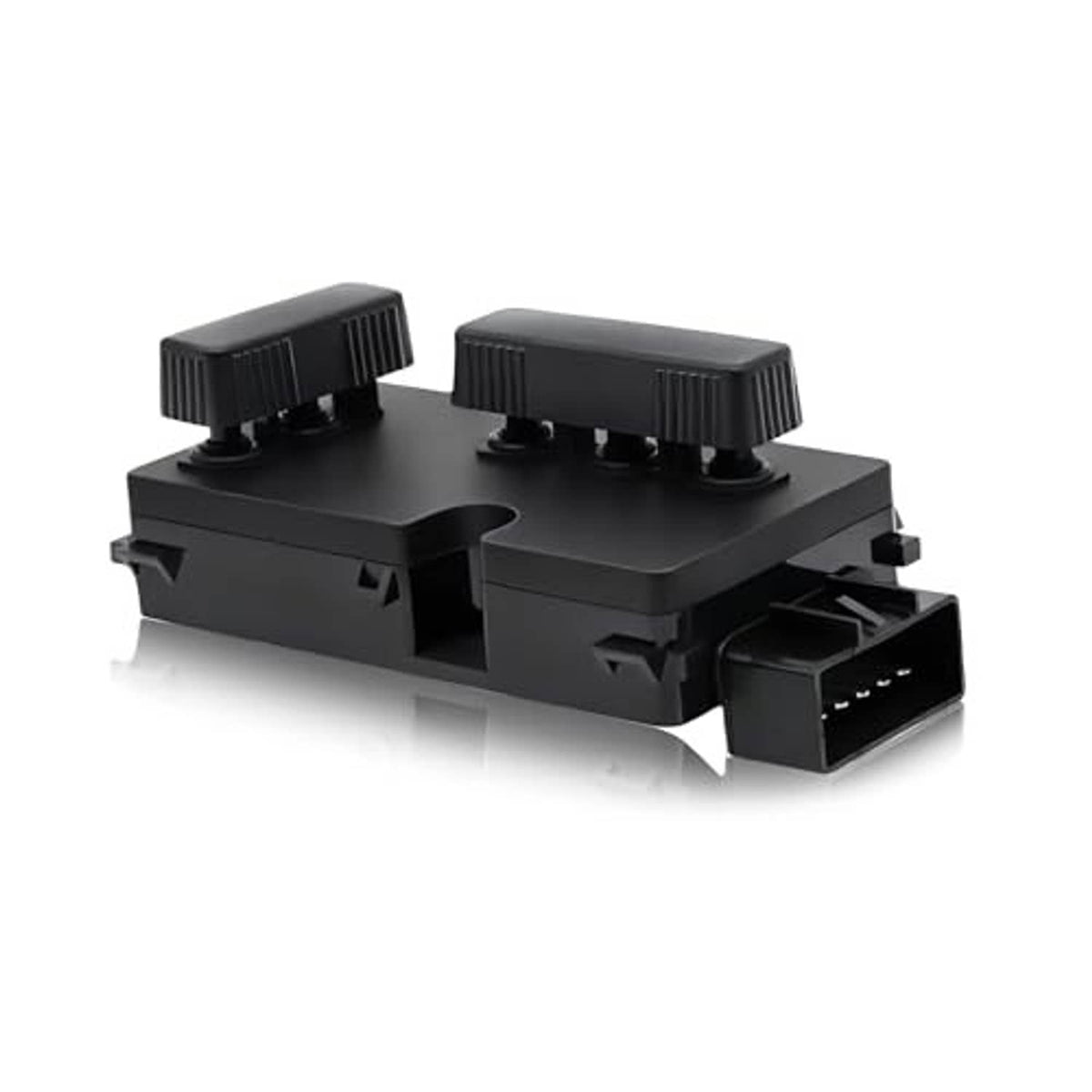 Power seat switch control module showing rocker knobs and multi-pin plug