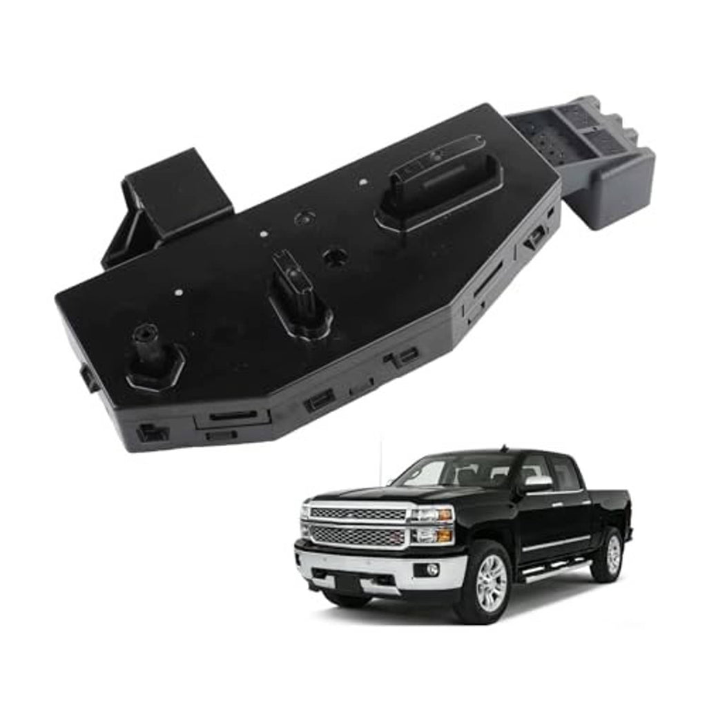 Power seat switch driver-side module, black control panel with multi-port connectors