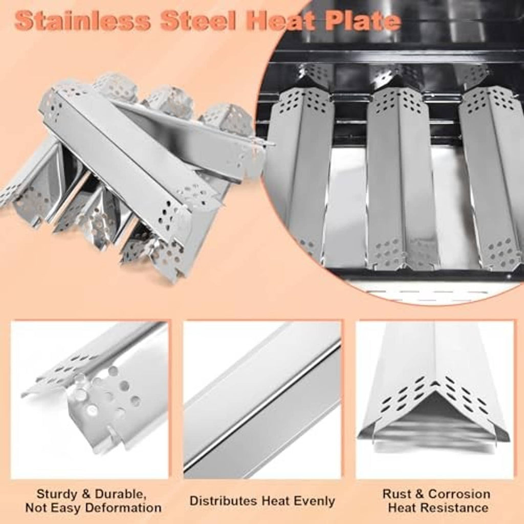 Stainless steel heat plate panels with perforations for even heat distribution replacement