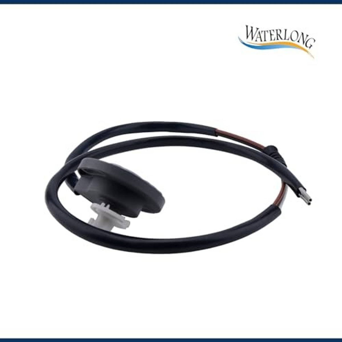 Black wiring harness with gray sensor mount and attached wire leads