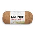 Bernat Super Value acrylic worsted yarn skein, multi-color tan/brown.