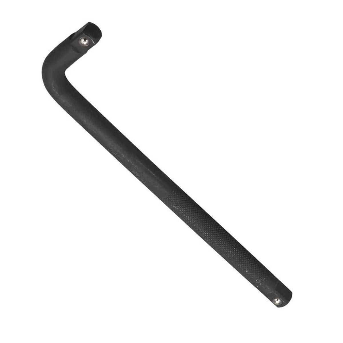 1/2-inch drive L-shaped socket wrench, black textured handle, square end
