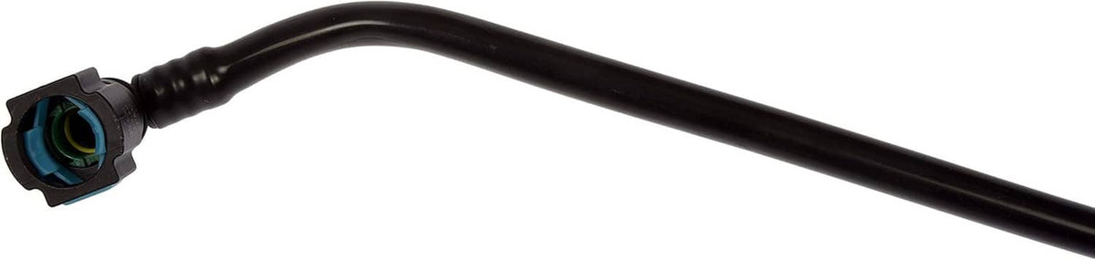 Fuel line hose with blue electrical connector and black mounting grommet
