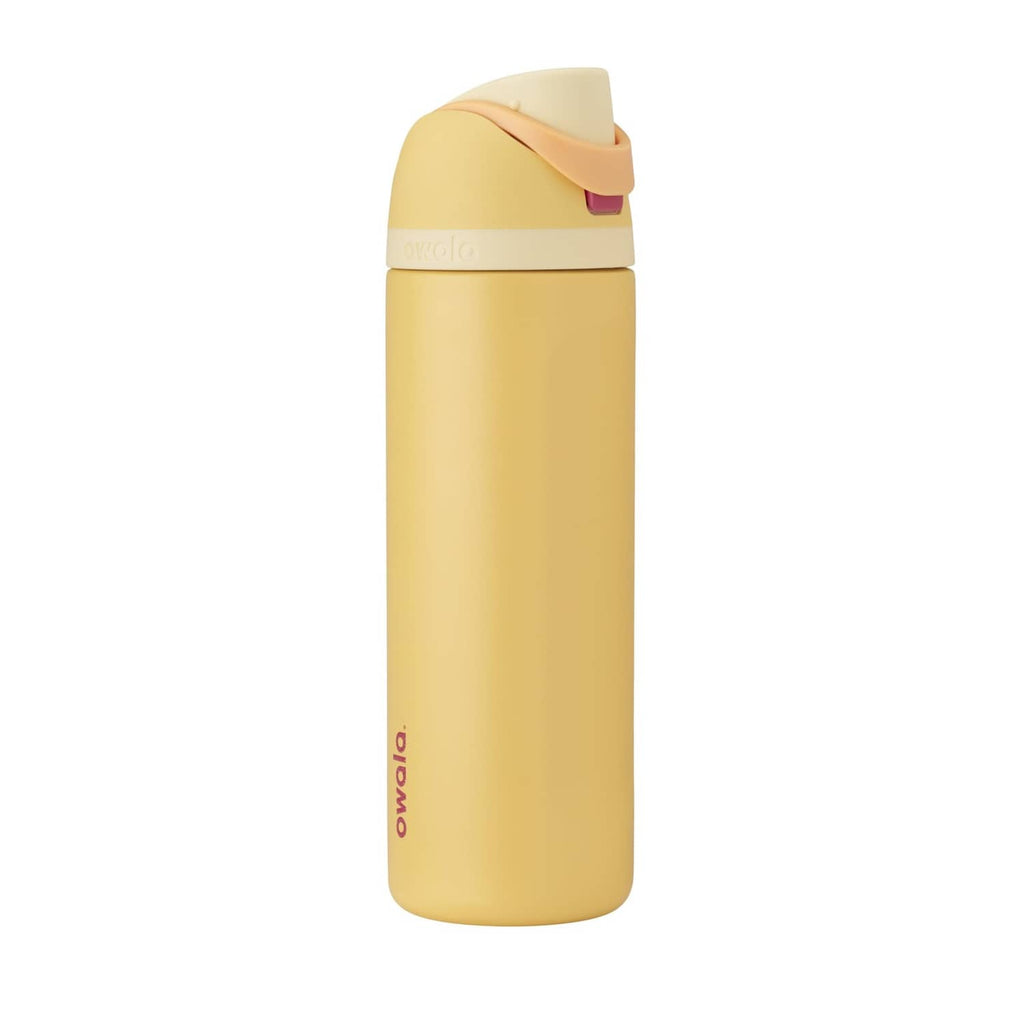 Yellow insulated stainless steel water bottle with FreeSip spout lid