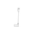 White barrel plug to USB-C adapter cable with right-angle barrel connector