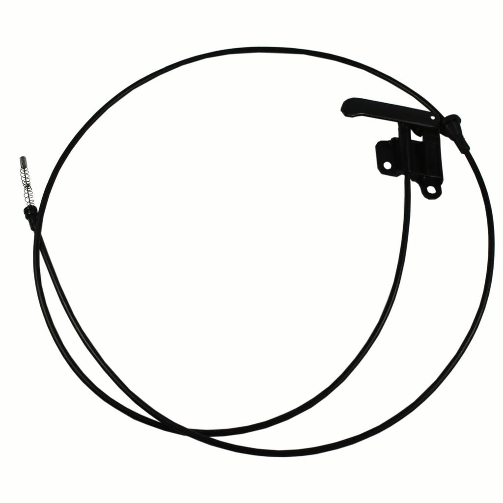 Black hood release cable with latch handle and mounting bracket