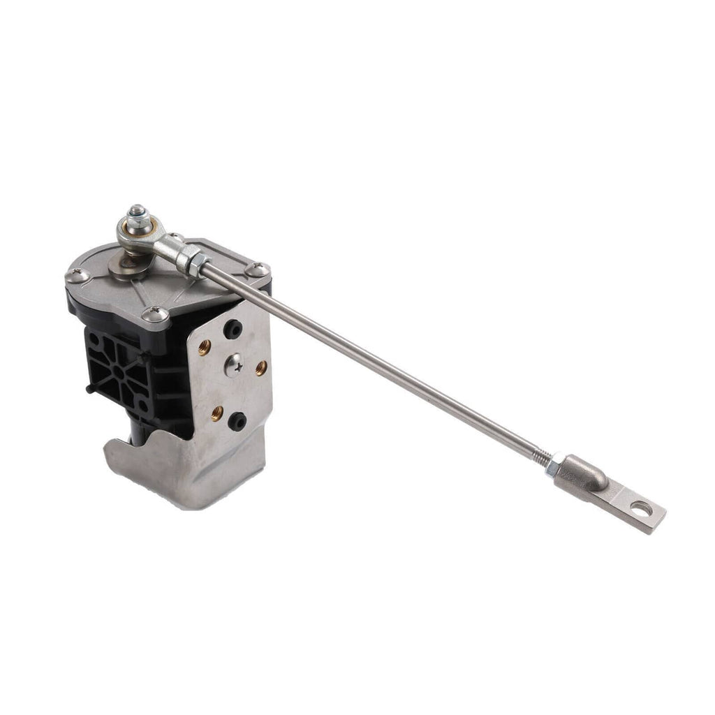 Turbo wastegate actuator with silver body plate and long metal push rod