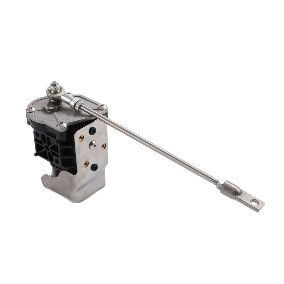 Turbo wastegate actuator with silver body plate and long metal push rod