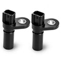 Black camshaft position sensor with metal ring connector, two-piece design