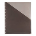 Discbound pocket divider for 8.5x11 notes, dark gray/black, with punched binder holes