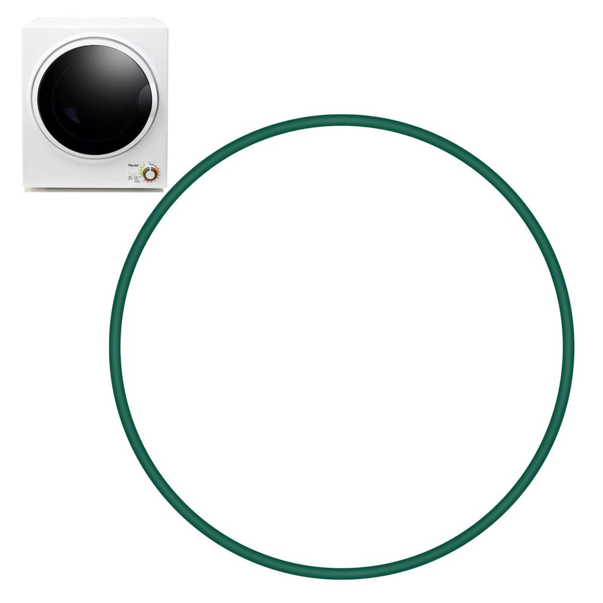 Green dryer blower fan belt, replacement loop for compact dryer
