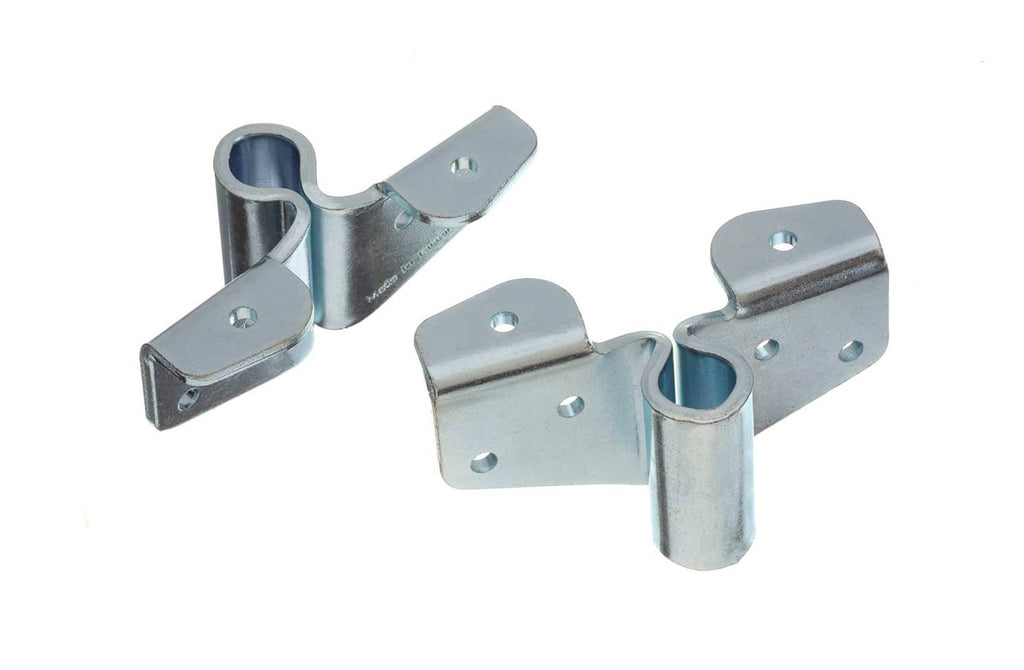 Attwood rowboat oar lock sockets, pair of silver metal brackets with mounting holes
