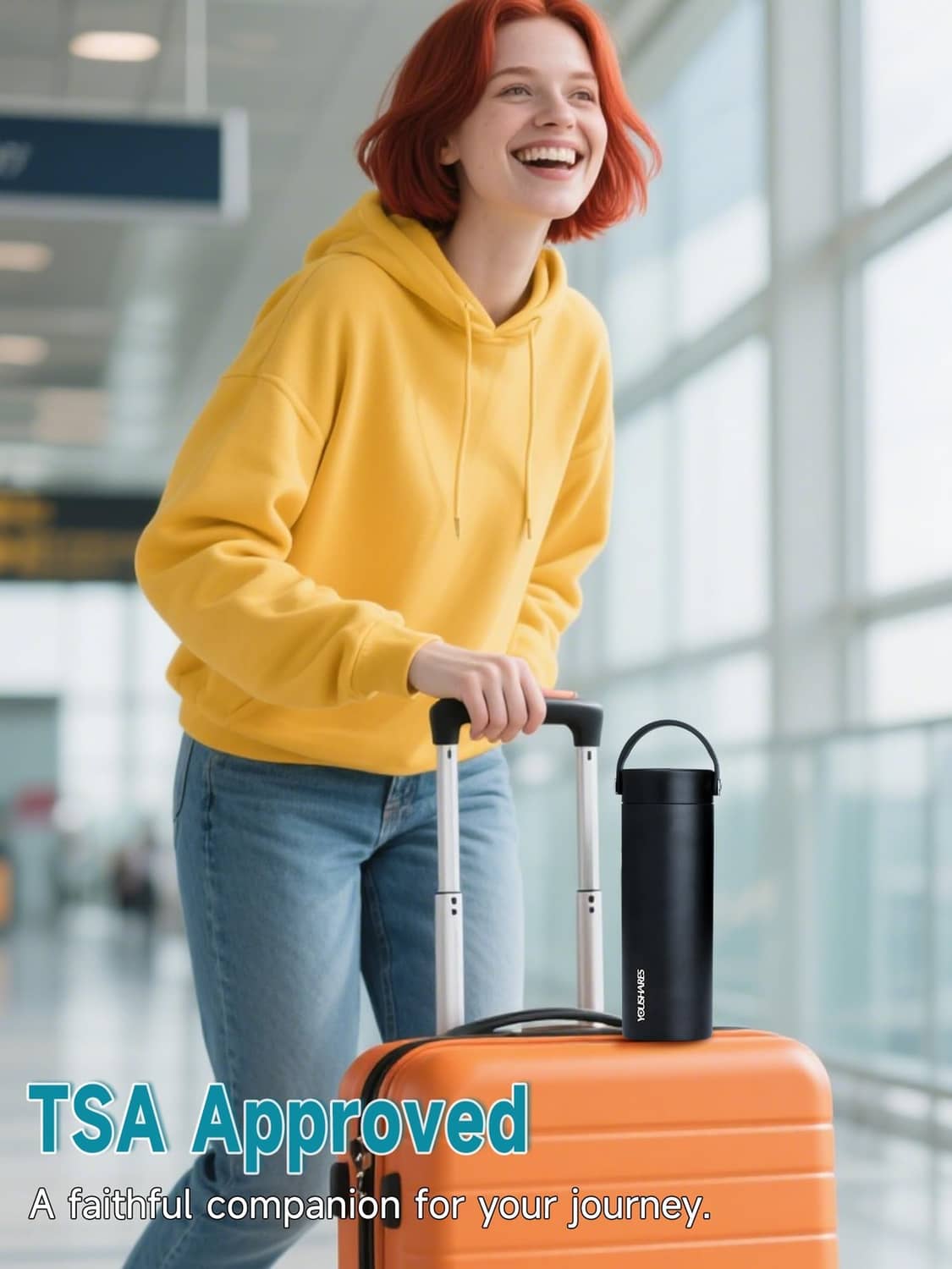 Black insulin cooler travel case carried with luggage, TSA Approved.