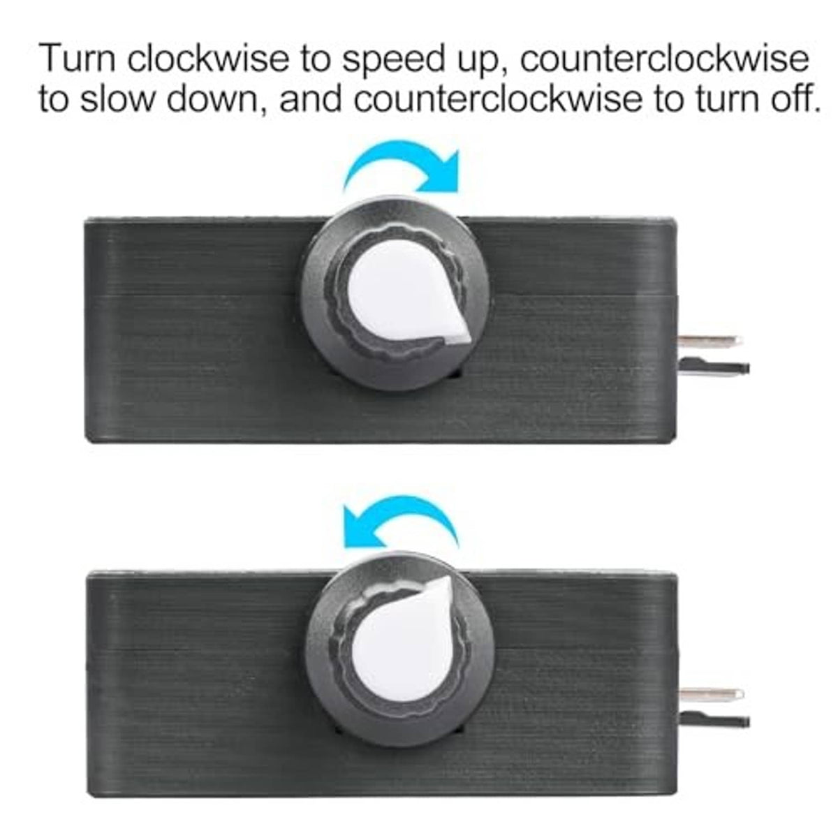 OWLTREE PWM fan controller speed knob with clockwise faster and counterclockwise slower