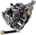 CVT transmission valve body assembly with wiring and connector ports on metal housing