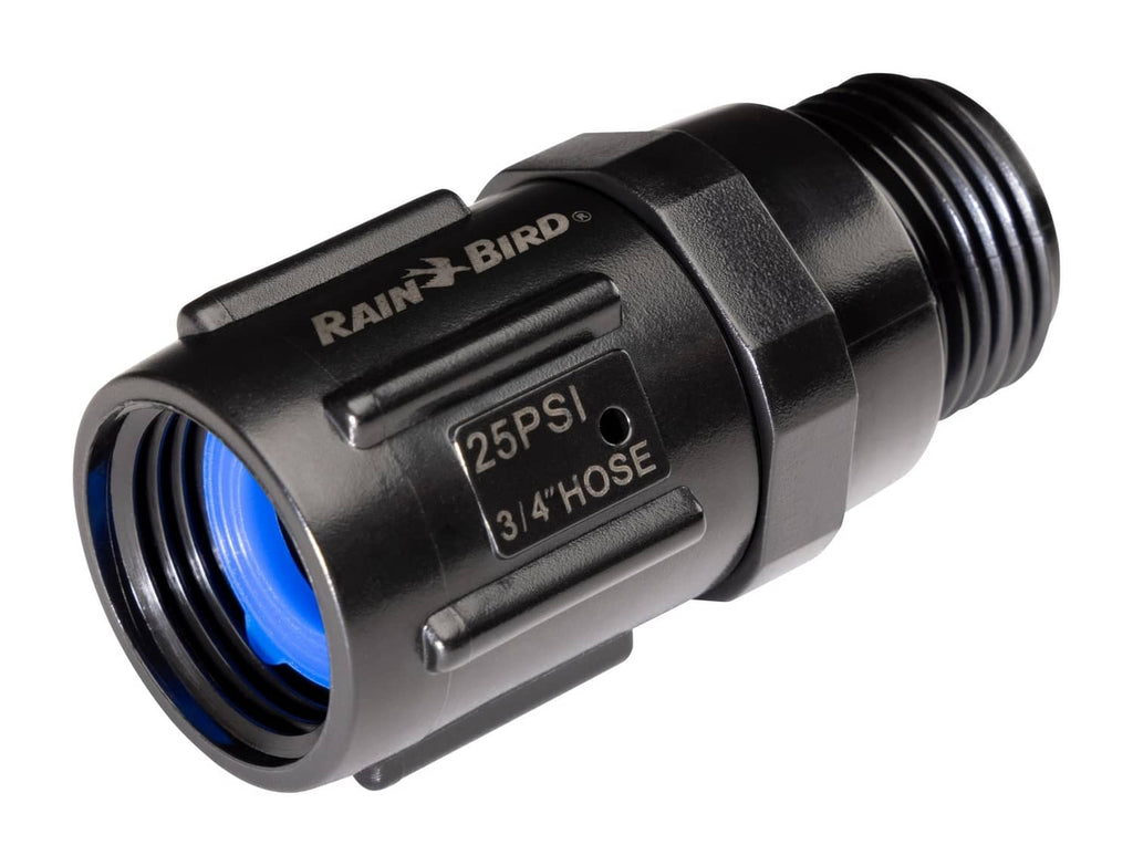 Rain Bird 25 PSI hose-thread drip irrigation pressure regulator, black, 3/4"