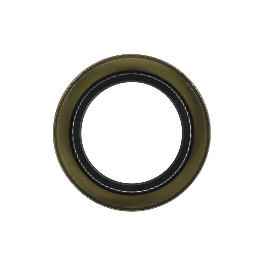 Sealed bearing race with black inner seal ring and outer metal housing