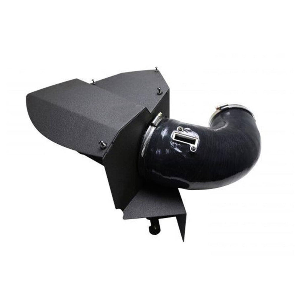 Black cold air intake kit intake tube with cone air filter housing and mounting bracket