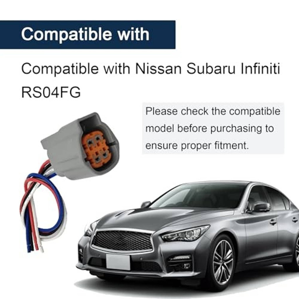 4-pin O2 sensor connector pigtail, gray housing with orange 4-way plug and wire leads