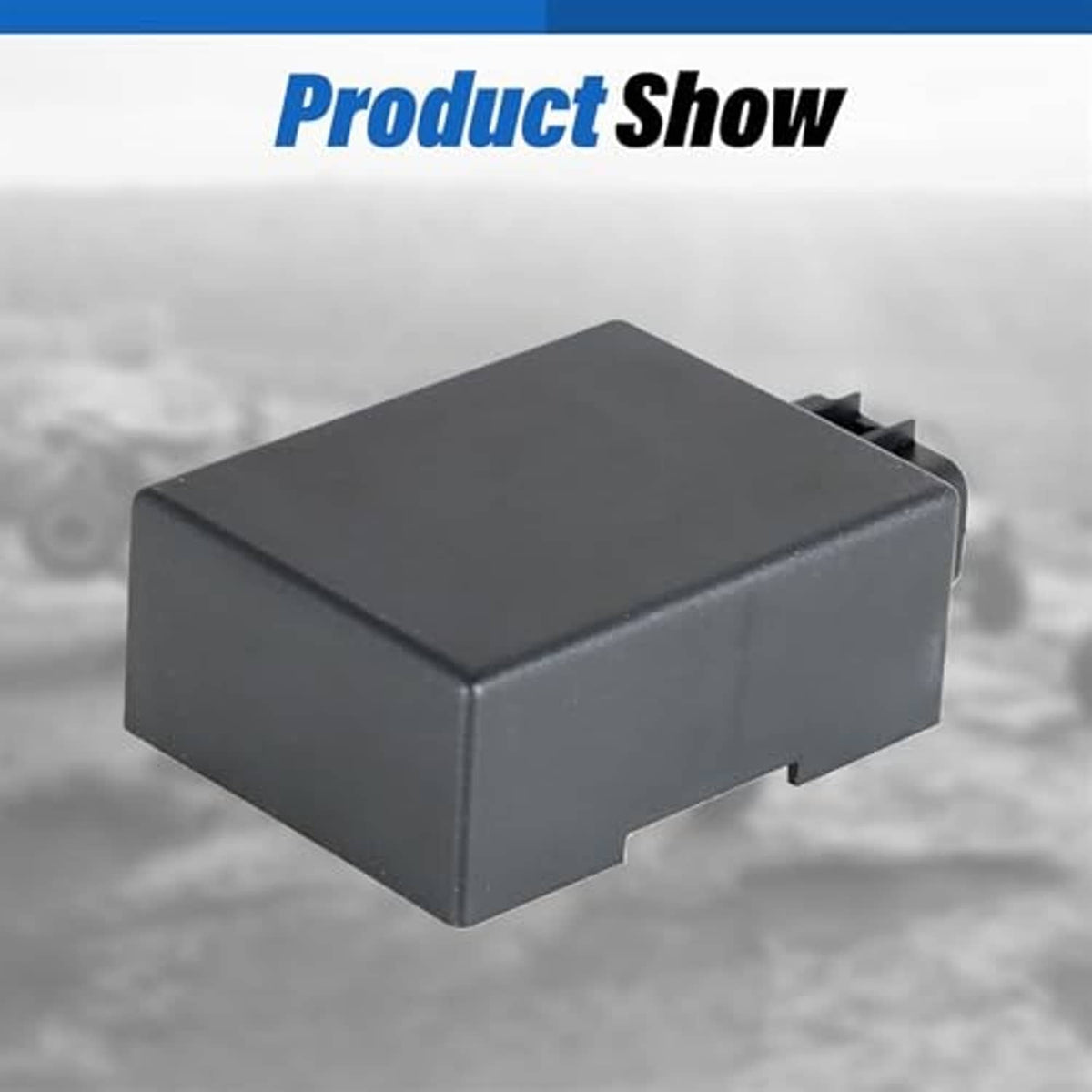 Black CDI ignition control module with top housing and side mounting tabs