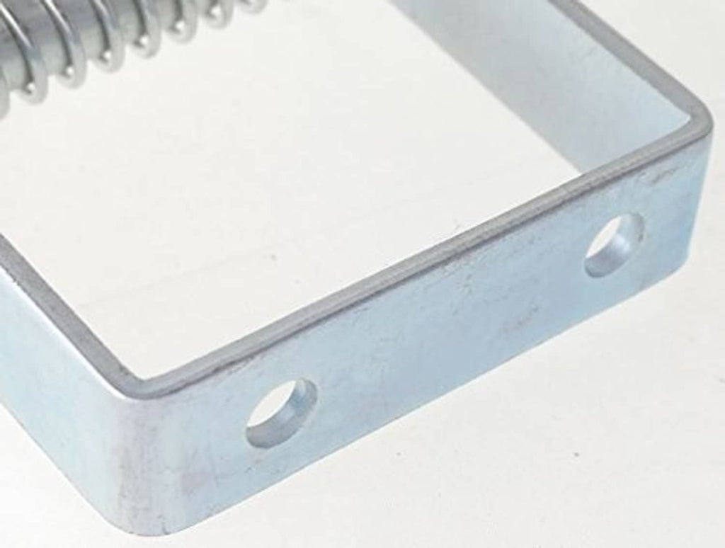 Galvanized steel mounting plate with two bolt holes