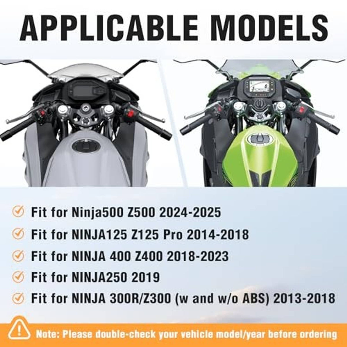 Motorcycle handlebar view with green brake and clutch levers for compatible models