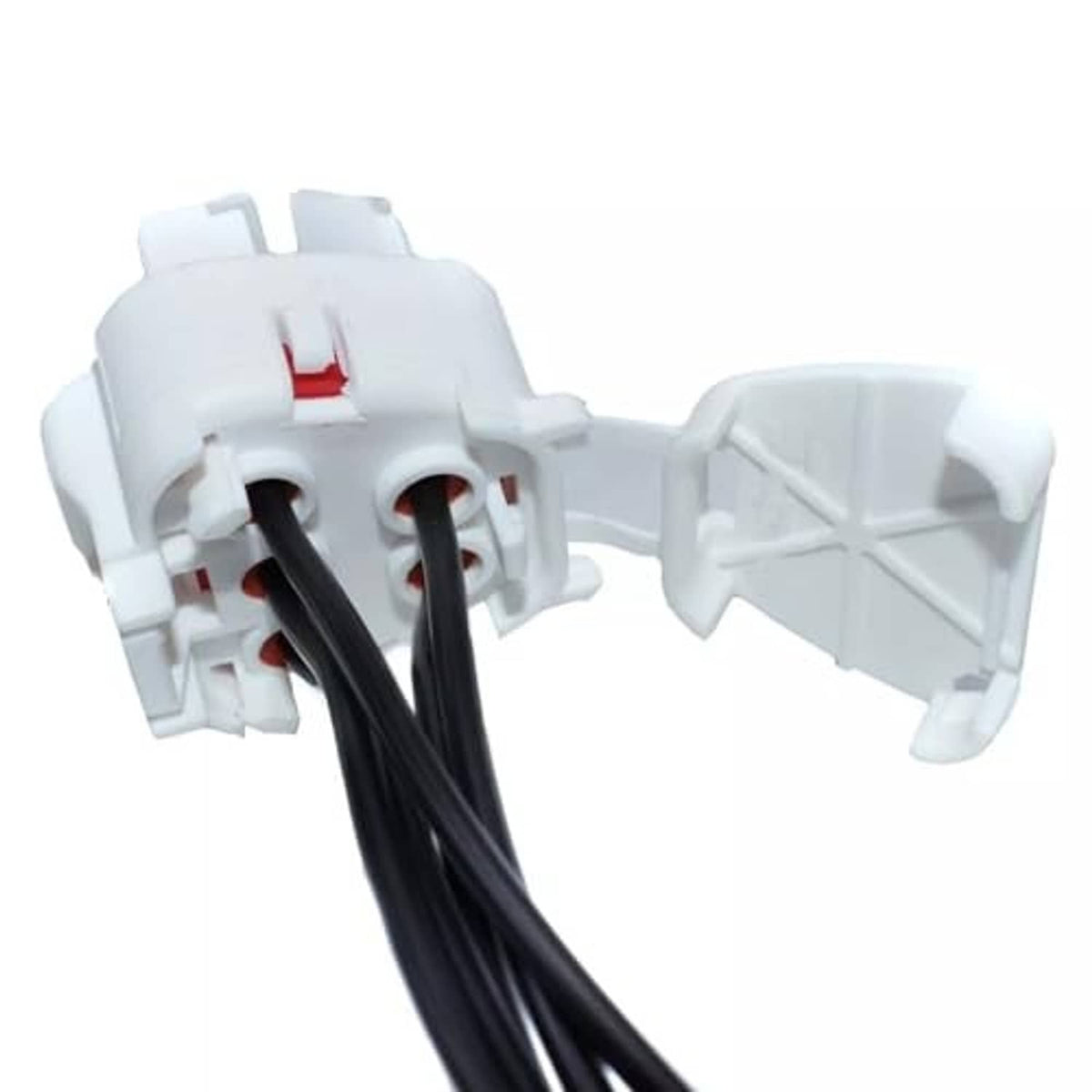 5-pin fuel pump connector pigtail plug with white housing and black wires