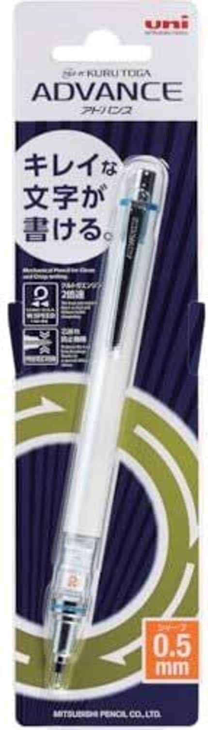 KURUTOGA ADVANCE mechanical pencil blister pack showing 0.5 mm size