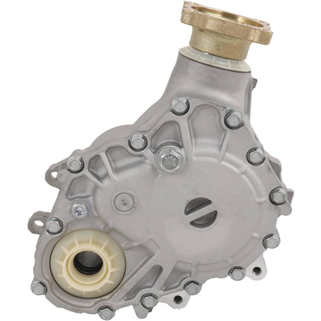 Transfer case power take off assembly with metal housing and plastic fluid port