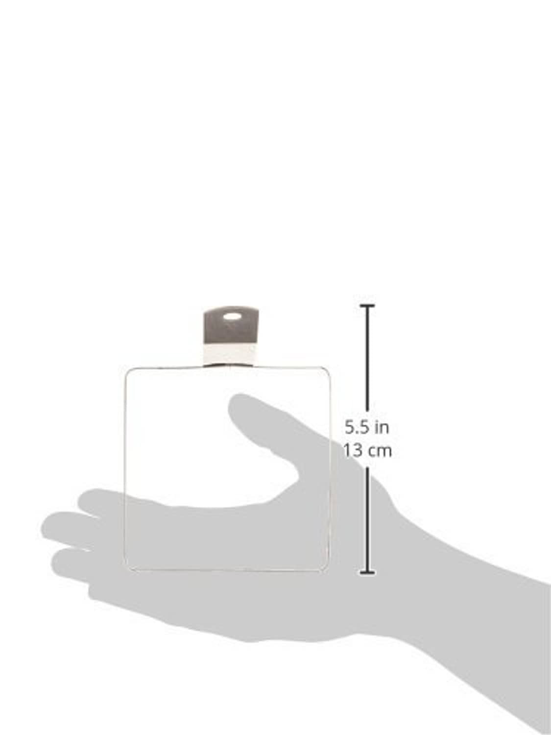 Square egg ring height 5.5 in (13 cm), stainless steel with hanging loop