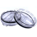 Set of 2 replacement stainless tumbler lids with clear flip sip openings