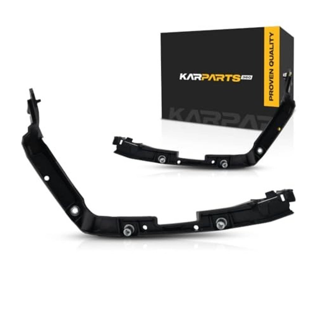 Black front bumper cover retainer clips with mounting holes, driver and passenger side