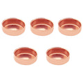 5-pack copper sweat plug end cap pipe fittings, round caps with inner seal