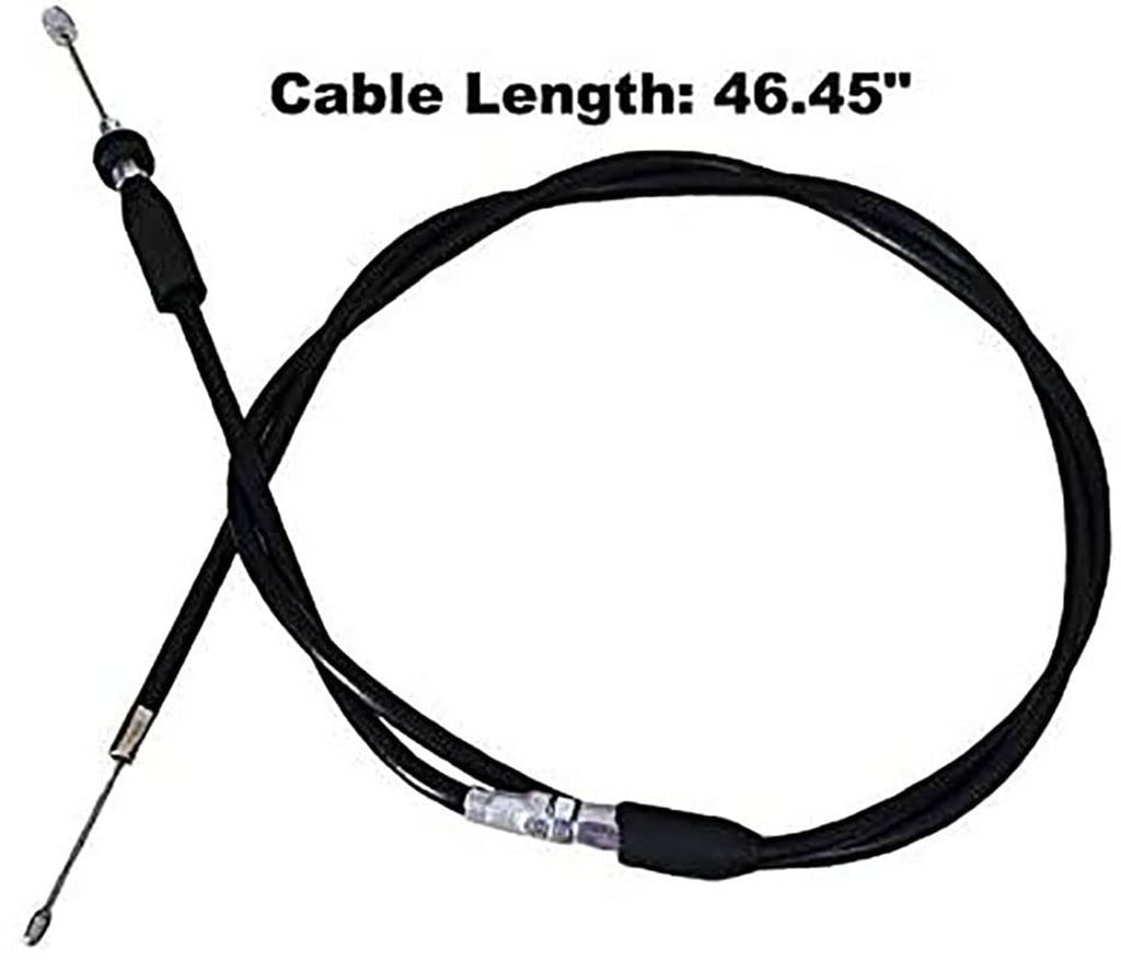 Brake cable set with black sheath, 46.45 in cable length, and metal ends