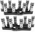 Hydraulic engine lifters set with chrome cylinders and black mounting tray