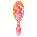Original detangler hair brush with pink and orange wavy patterned handle.