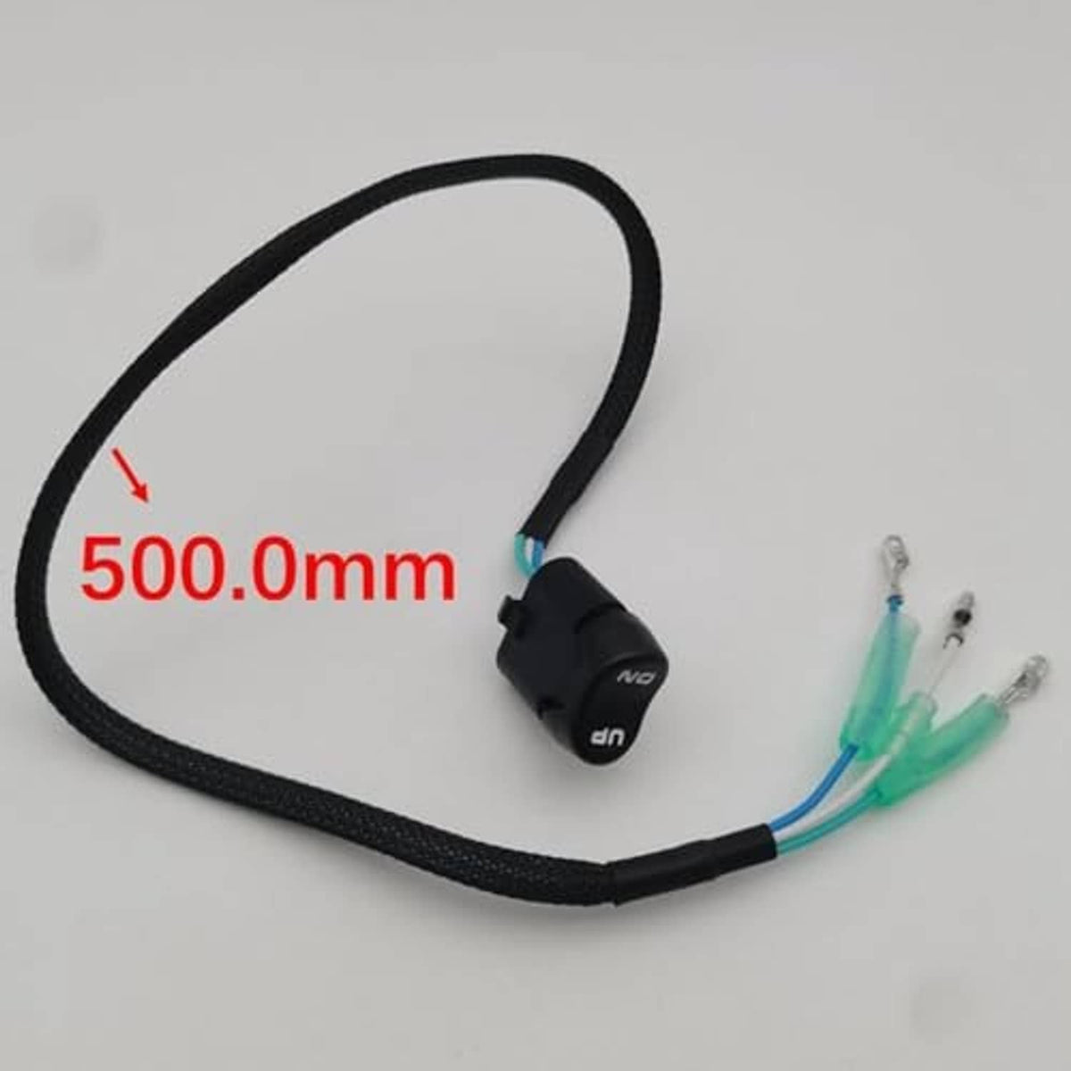 Power trim tilt switch on long cable with 500.0mm dimension marked