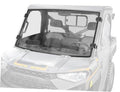 Vented full windshield with black frame, scratch-resistant, preinstalled on side-by-side