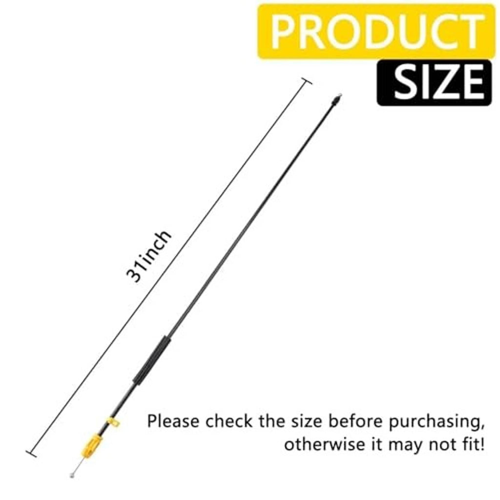 Door latch cable, 31 in black cable with yellow connector ends