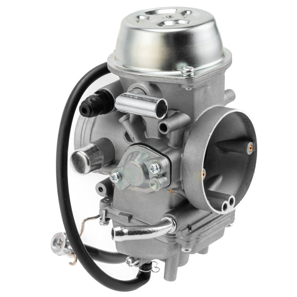 Carburetor with air intake tube and vacuum hose, metal throttle body assembly