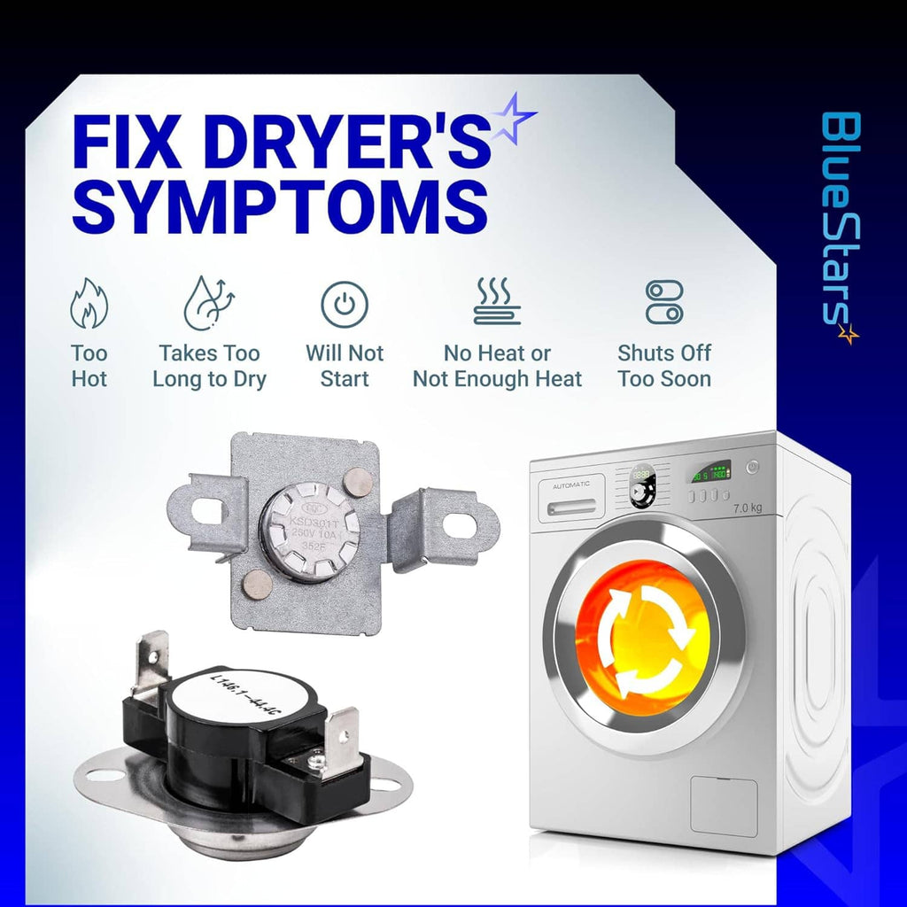 Dryer thermal cut-off fuse kit with temperature sensing module and mounting terminals