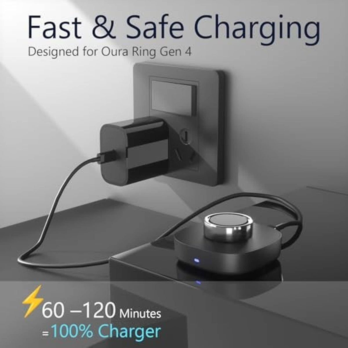 USB-C adapter charging dock with cable and wall outlet plug