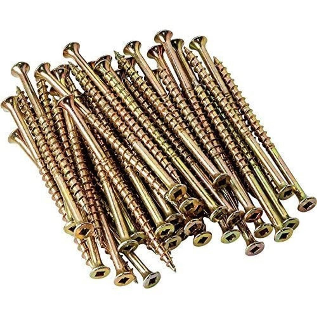 Assorted gold-toned snap screws for floor fixing
