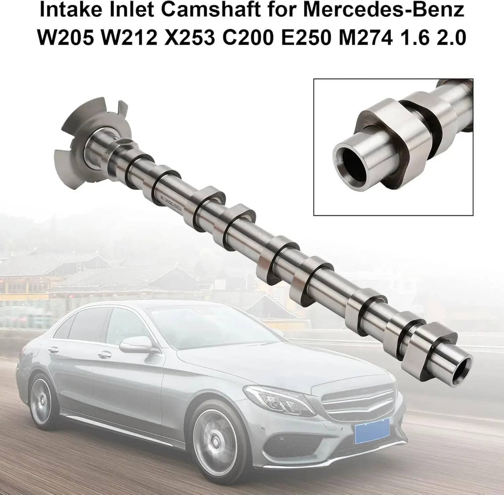 Intake camshaft assembly with flange end and metal sleeves along the shaft