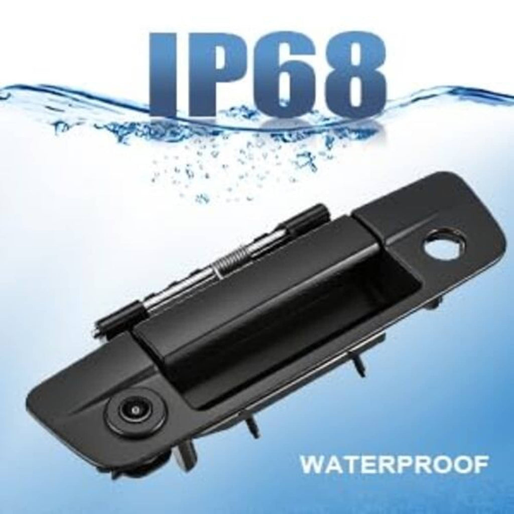 Waterproof tailgate handle backup camera with rear lens