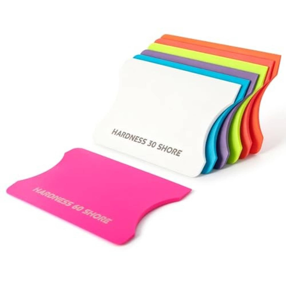 Multi-hardness vinyl wrap squeegees with white base and pink felt pad