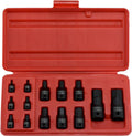 Metric hex allen bit socket set in red storage case, assorted bit sizes