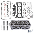 Cylinder head gasket set with metal cylinder head, multiple gaskets, bolts, and seals